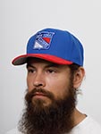 Бейсболка MITCHELL NESS арт. HP7974-NYABLUE New York Rangers NHL (синий / красный)